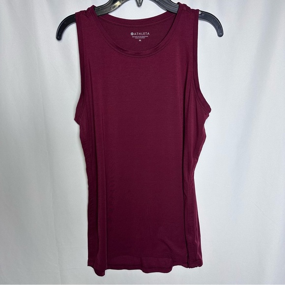 Athleta Women’s Crimson Activewear Tank Top size M Red Burgundy great condition - Picture 2 of 5